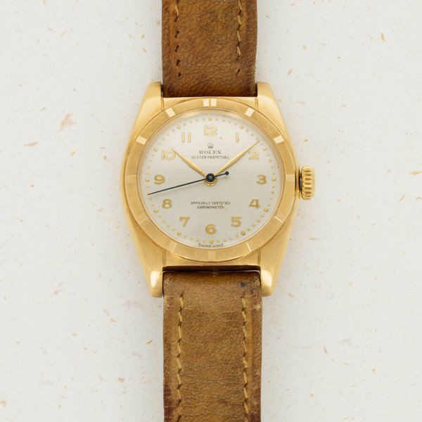 Rolex Rolex Oyster Perpetual Bubbleback 6011 18k Yellow Gold Time Capsule · 6011
