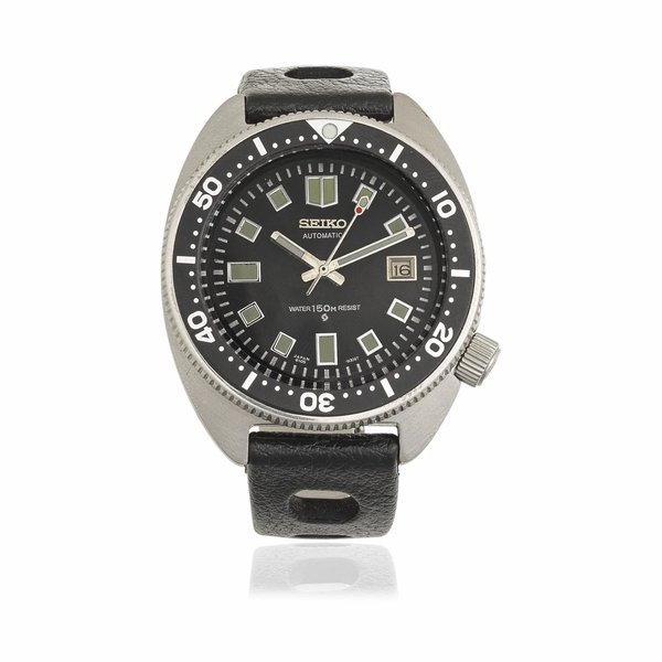 Seiko Seiko. A stainless steel automatic calendar diver's wristwatch · 6105-8000