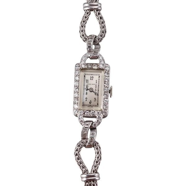 Ulysse Nardin Ulysse Nardin Art Deco Platinum Diamond Ladies Watch