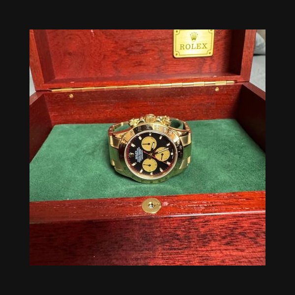 Rolex Daytona116528 18K Yellow Gold Black Paul Newman Dial Complete Set Cal. 4130 Complete Set