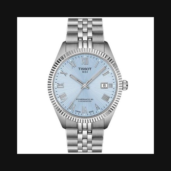TissotBallade Powermatic 80 COSC Ice Blue Dial 39mmMen's Watch T1564081135300