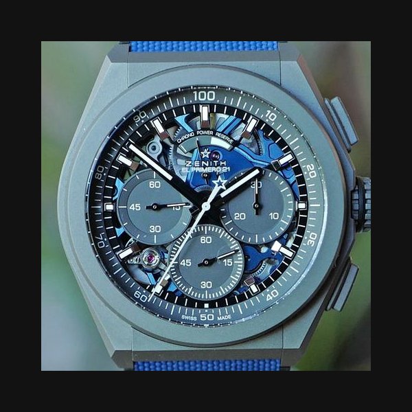 Zenith Defy El Primero21 Ultrablue Skeleton Dial Ti 44mm Ref. 97.9001.9004/81.R946