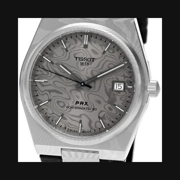 Tissot PRXAutomatic SS 38MM Damascus Leather Men's Watch T137.807.96.081.00 Ref. T1378079608100