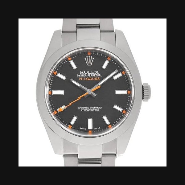 Rolex Milgauss116400 black Random Number USED mens