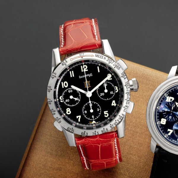 Eberhard. A stainless steel automatic chronograph rattrapante wristwatch with split seconds Tazio Nuvolari, Ref:31055, Case No.94-0048, Circa 2004 · 31055