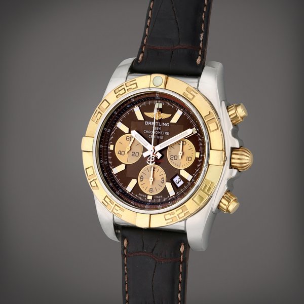 Breitling Reference CB011012/0576 Chronomat | A stainless steel and pink gold automatic chronograph wristwatch with date, Circa 2015