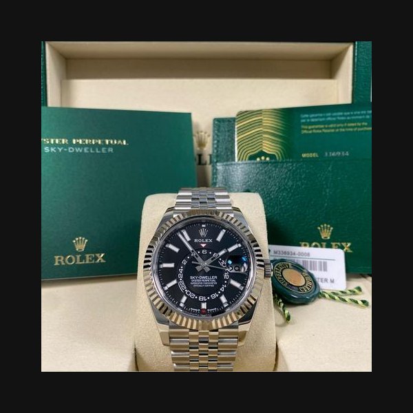 Rolex Rolex Sky-DwellerLike NEW 2025 Sky-Dweller Steel Jubilee Black Dial 336934 FULL SET