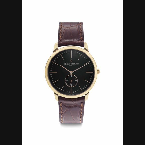 Vacheron Constantin Vacheron Constantin. A Limited Edition Fine and Rare 18k Pink Gold Wristwatch with Black Dial Signed Vacheron Constantin, Genève, Patrimony Special Edition Model, No. 135, Movement No. 885200, Case No. 815252, Manufactured in 2005