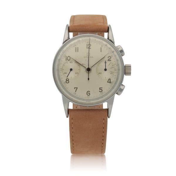 Omega REF CK 2404 STAINLESS STEEL CHRONOGRAPH WRISTWATCH CIRCA 1949