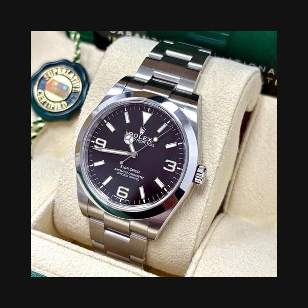 Rolex Rolex Explorer214270 Black Dial MK2 Full Lume New Card 2020 Box + Papers