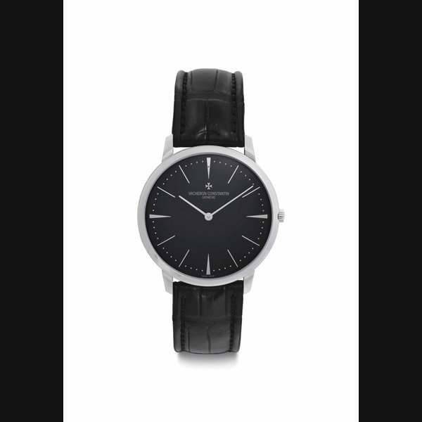 Vacheron Constantin Vacheron Constantin. A Rare Limited Edition 18k White Gold Wristwatch with Black Dial SIGNED VACHERON CONSTANTIN, GENÈVE, PATRIMONY MODEL, SONDER EDITION, NO. 7, REF. 81180, MOVEMENT NO. 5'159'149, CASE NO. 1'148'293, MANUFACTURED IN 2007