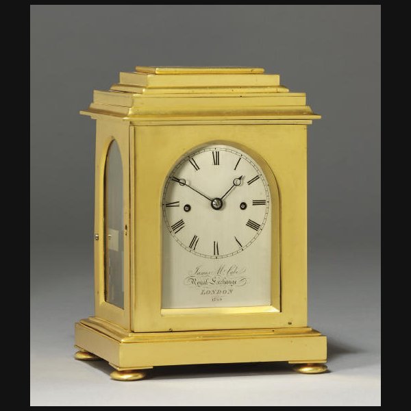  A Victorian gilt-brass striking eight day carriage clock JAMES MCCABE, LONDON NO. 1759. CIRCA 1840