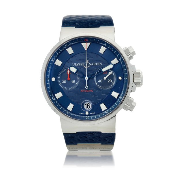 Ulysse Nardin Reference 353-68  A limited edition stainless steel automatic chronograph wristwatch with date, Circa 2009