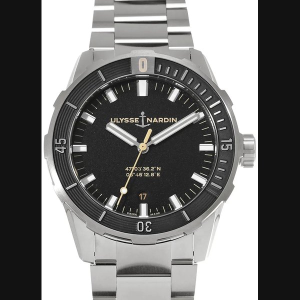 Ulysse Nardin Diver 8163-175/92 Black Case Stainless Steel Automatic #W1937