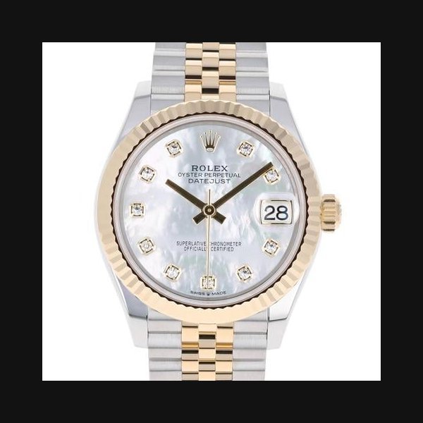 Rolex Rolex DatejustNEW 2026 FEBRUARY 278273 Mother of Pearl White MOP Diamonds Jubilee Gold Steel