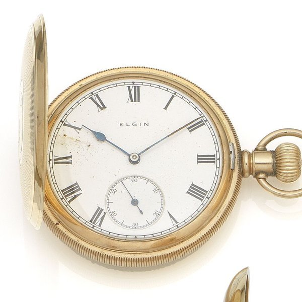 Elgin Elgin. A 9K gold keyless wind pocket watch Case No.236646, Movement No.23242846, Circa 1920
