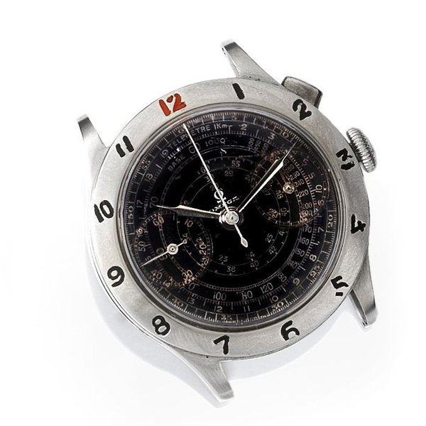 Omega. A stainless steel manual wind single button chronograph wristwatch Case No.9555427, Movement No.9382605, Circa 1936