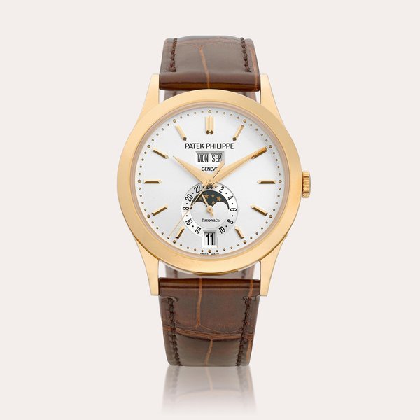 Patek Philippe Reference 5396 | A pink gold annual calendar wristwatch with moon phases and 24 hours indication, Retailed by Tiffany & Co., Circa 2020 | 百達翡麗 | 型號5396 | 粉紅金年曆腕錶，備月相及24小時顯示，由Tiffany & Co. 發行，約2020年製 · 5396