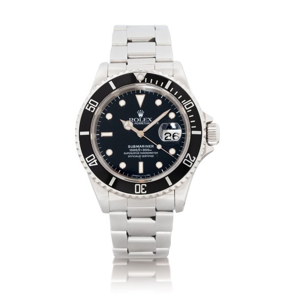 Rolex Submariner, Ref. 16610    Montre bracelet en acier avec date et bracelet |  Stainless steel wrsitwatch with date and bracelet     Vers 1989 |  Circa 1989
