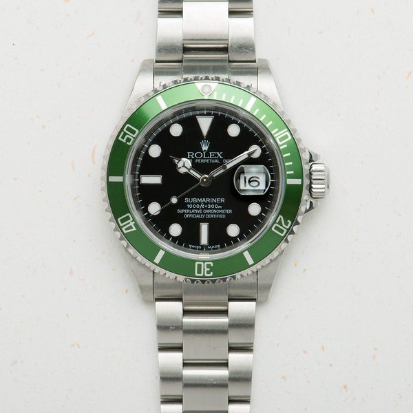 Rolex Rolex Submariner 16610LV Anniversary Green Flat Four Box and Papers · 16610LV