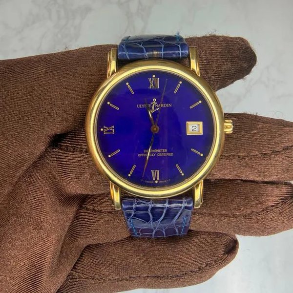Ulysse Nardin San Marco
Blue dial Yellow Gold Watch Only 131779 Preowned Automatic