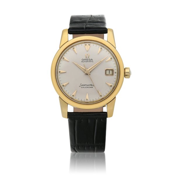 Omega Seamaster Calendar, Ref. 2849 S-1  Yellow gold wristwatch with date  Circa 1959