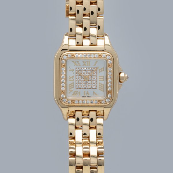 Cartier Cartier Panthere de Cartier WJPN0042 Small Quartz Diamond Dial and Bezel 18k YG