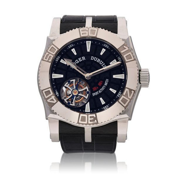 Roger Dubuis Reference SE48 02 9/0 K9.53 EasyDiver Tourbillon, A large stainless steel and white gold tourbillon wristwatch, Circa 2006 · SE48