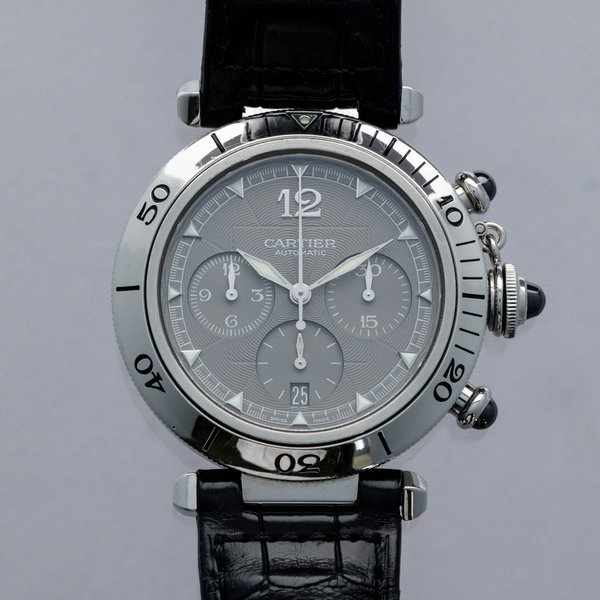 Cartier Cartier Pasha Chronograph 2113 Millenium Edition Platinum Bezel Stainless Steel 