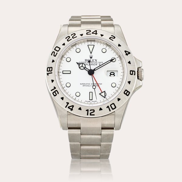 Rolex Reference 16570 Explorer II | A stainless steel automatic dual time wristwatch with date and bracelet, Circa 2013 · 16570