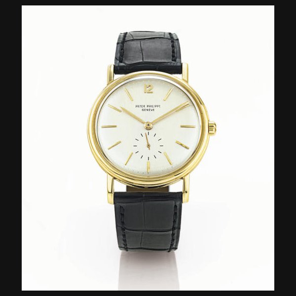 PATEK PHILIPPE. A RARE 18K GOLD AUTOMATIC WRISTWATCH SIGNED PATEK PHILIPPE, GENEVE, MOVEMENT NO. 766236, CASE NO. 2608995, REF. 2584, MANUFACTURED IN 1958