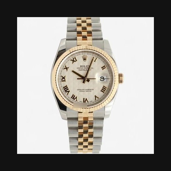 Rolex RolexDatejust 36 Combination Pyramid Roman Men's Watch 116233 2010 [U]