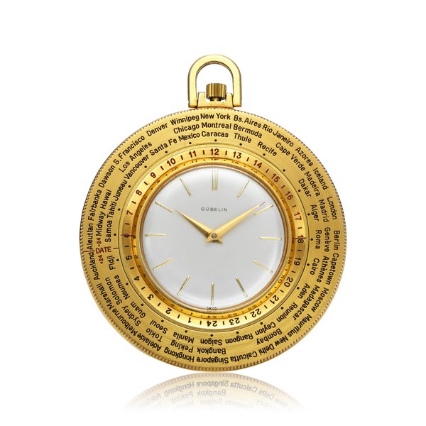 GUBELIN, WORLD TIME POCKET WATCH