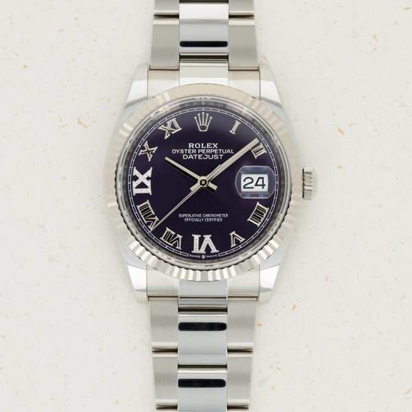 Rolex Rolex Datejust 36mm Diamond Indexes Aubergine Dial 126234 · 126234