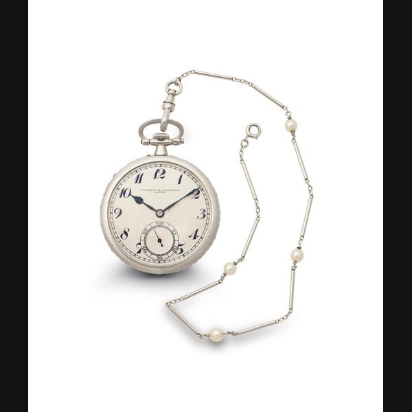 Vacheron Constantin Vacheron Constantin. A Platinum and Diamond-set Art Deco Openface Keyless Lever Watch SIGNED VACHERON CONSTANTIN, GENÈVE, MOVEMENT NO. 377'393, CIRCA 1920
