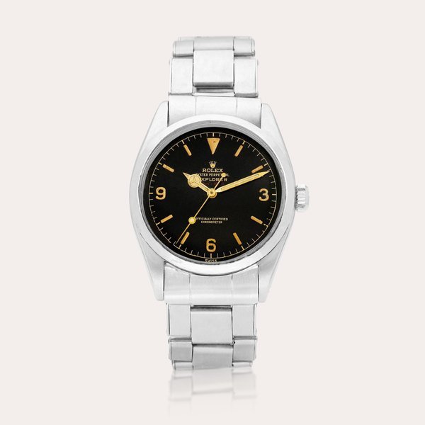 Rolex Explorer 'Red Depth', Reference 6610 | A stainless steel wristwatch with bracelet, Circa 1956 | 勞力士 | Explorer 'Red Depth' 型號6610 | 精鋼鏈帶腕錶，約1956年製 · 6610