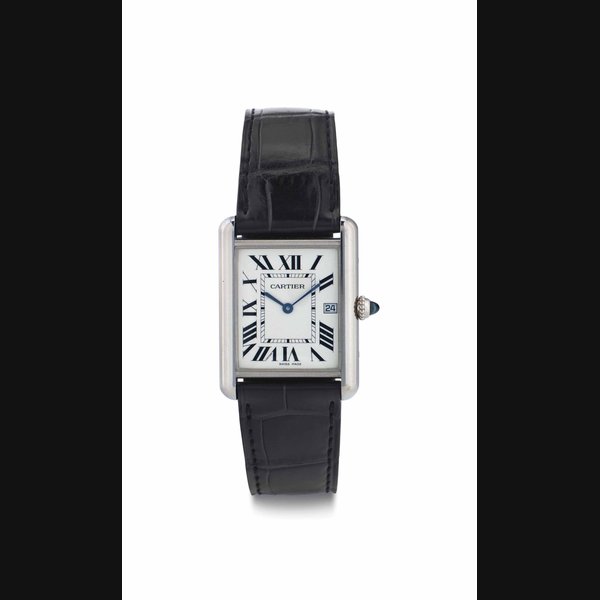 Cartier. An 18k White Gold Wristwatch with Date SIGNED CARTIER, TANK LOUIS CARTIER MODEL, REF. 2678, CASE NO. 58728CE, CIRCA 2009