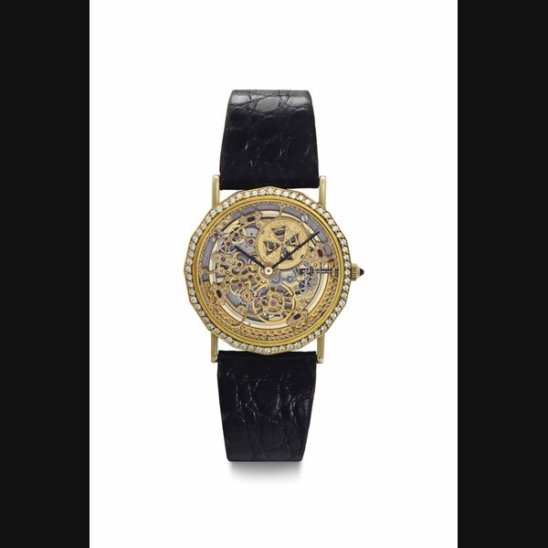 Vacheron Constantin Vacheron Constantin. An 18k Gold and Diamond-set Automatic Skeletonized Wristwatch SIGNED VACHERON CONSTANTIN, GENÈVE, LES COMPLICATIONS MODEL, MOVEMENT NO. 718'670, CASE NO. 564'878, MANUFACTURED IN 1985