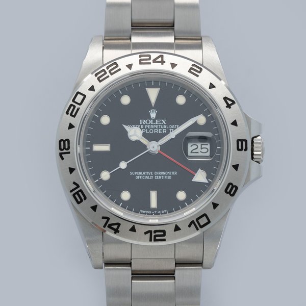 Rolex Rolex Explorer II 16550 Black Rail Dial Box and Papers Like New