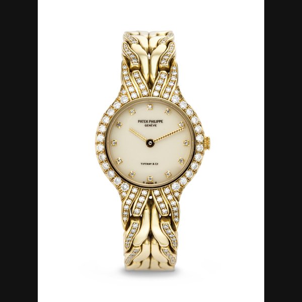 PATEK PHILIPPE, RETAILED BY TIFFANY & CO., YELLOW GOLD AND DIAMOND-SET QUARTZ 'LA FLAMME', REF. 4816/3