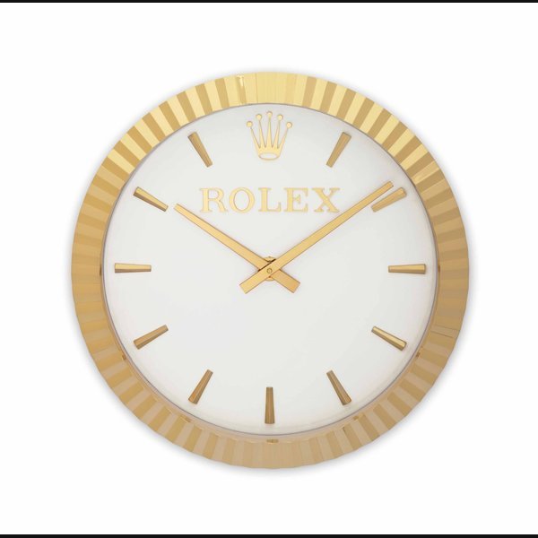 Inducta For Rolex Inducta for Rolex. A Large and Attractive Wall Clock Signed Rolex, Inducta, Ref. RH-100-36-lith, Rolex Nos. HM2-179-2 and H2-185-2, Manufactured in 2002