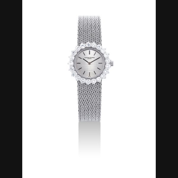 Vacheron Constantin VACHERON CONSTANTIN. A LADY'S 18K WHITE GOLD AND DIAMOND-SET BRACELET WATCH SIGNED VACHERON CONSTANTIN, GENEVE, REF. 7149, MOVEMENT NO. 583'597, CASE NO. 499'479, CIRCA 1978