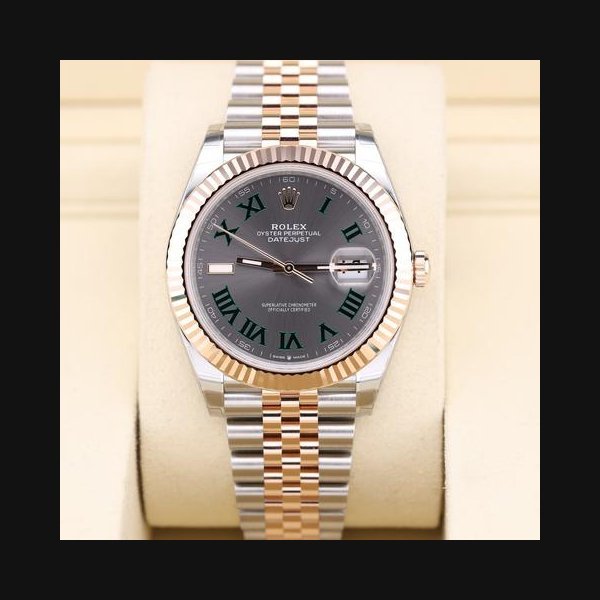 Rolex Rolex DatejustNEW 2026 Factory Stickers Datejust 41 Wimbledon Dial Rose Gold Jubilee 126331 Fluted Bezel Full Factory Stickers March 2026 New Full Set