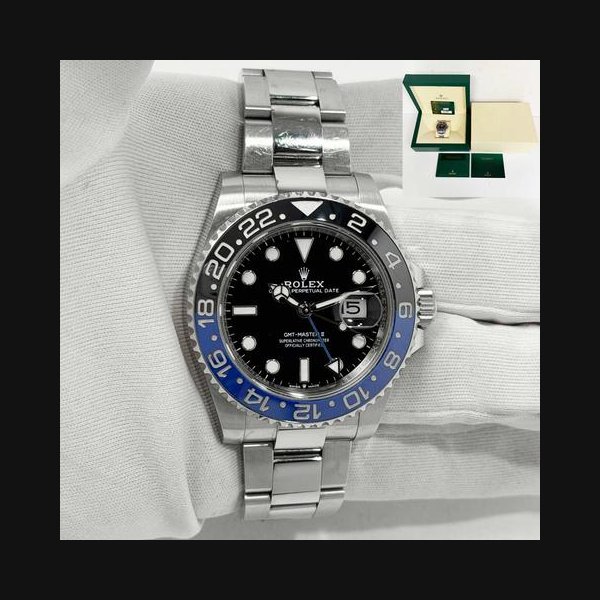 Rolex GMT-Master II2023 Rolex GMT-Master II Batman 126710BLNR 40MM Black Steel Oyster Box PaperGMT-Master II