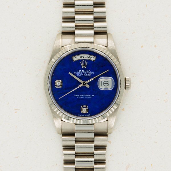 Rolex Rolex Day-Date 18239 White Gold Lapis Lazuli Diamond Dial · 18239