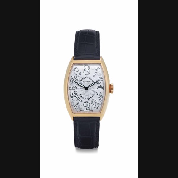 Franck Muller. An 18k Pink Gold Automatic Wristwatch with Jumping Hands and Crazy Hour Dial SIGNED FRANCK MULLER, GENEVE, CRAZY HOURS MODEL, REF. 5850 CH, NO. 526, CIRCA 2003