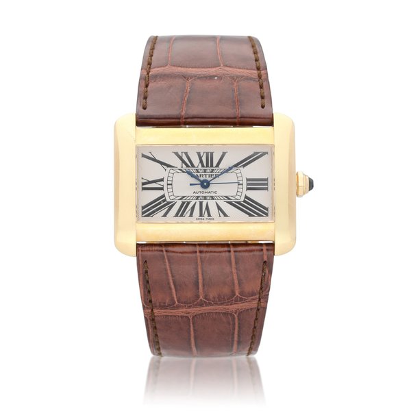 Cartier Tank Divan, Ref. 2603 Yellow gold wristwatch Circa 2010