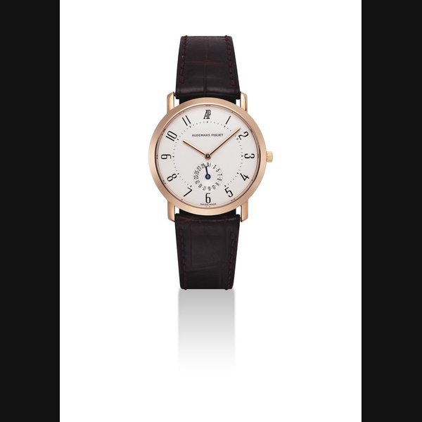 Audemars Piguet AUDEMARS PIGUET. AN 18K PINK GOLD WRISTWATCH WITH DATE SIGNED AUDEMARS PIGUET, JULES AUDEMARS MODEL, CASE NO. C75903, CIRCA 1995