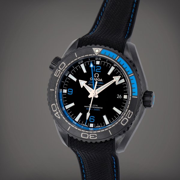 Omega Seamaster Planet Ocean, Reference 215.92.46.22.01.002 | A ceramic dual time zone wristwatch with date | Circa 2017