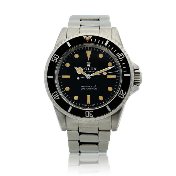 Rolex Reference 5513 Submariner, A stainless steel automatic wristwatch with date and bracelet, Circa 1968 · 5513